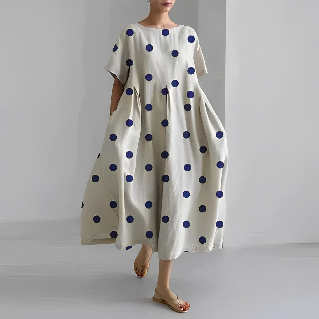 SERINA | Bedrukte Damesjurk Met Bloemenprint – Tijdloos, Vrouwelijk & Comfortabel Voor Elke Zomerdag