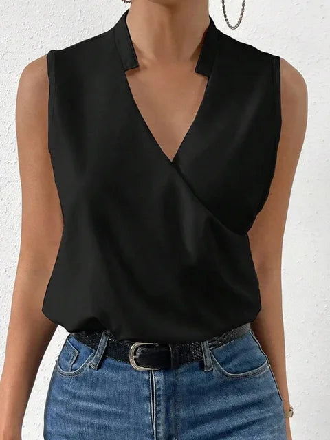 SOLENA | Zacht Zomertopje Met V-Hals Dames – Licht, Luchtig & Perfect Voor Warme Dagen