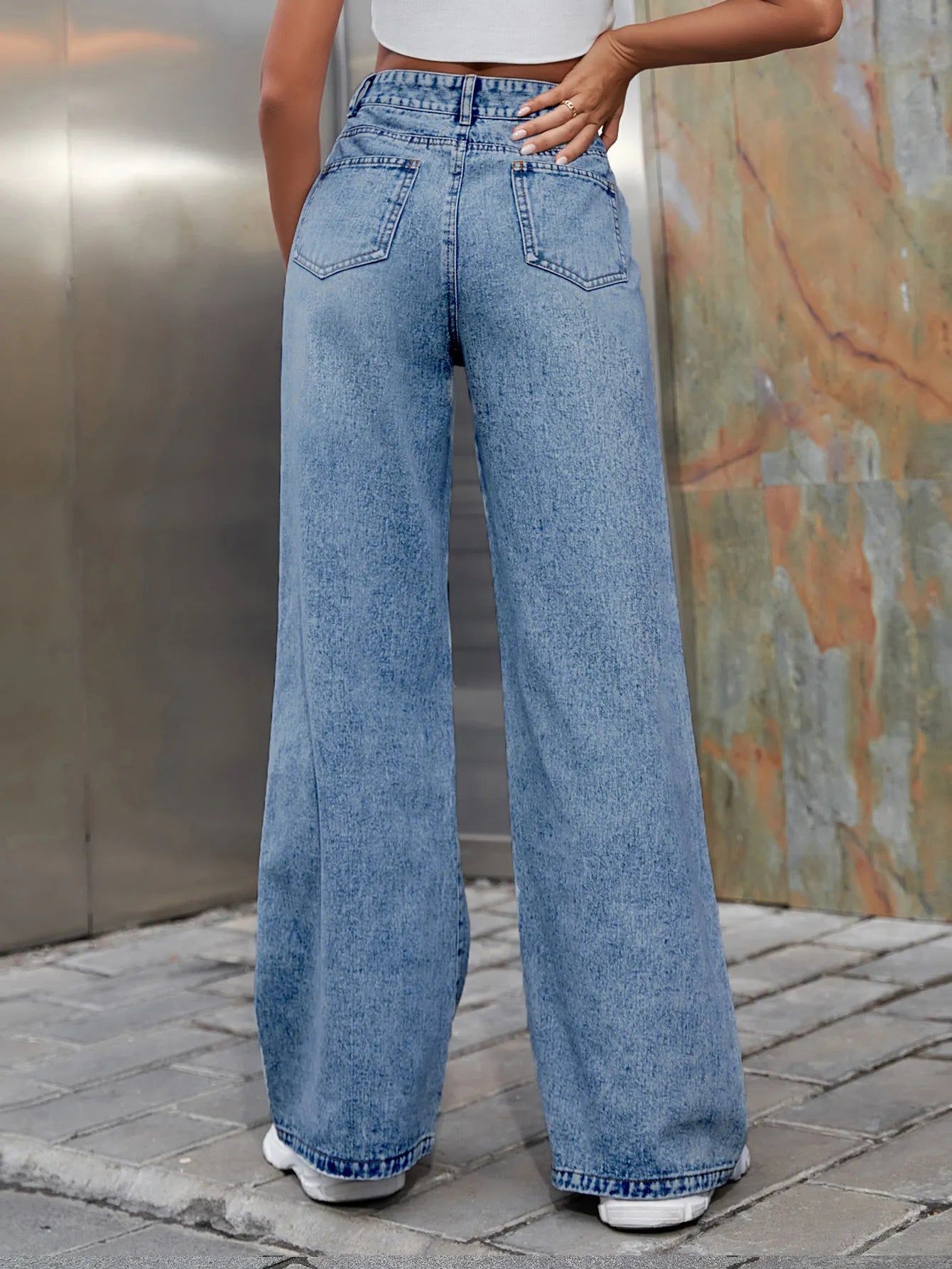NIA | Wijde Damesjeans – Casual Denim met Ripped Details & Trendy Uitstraling