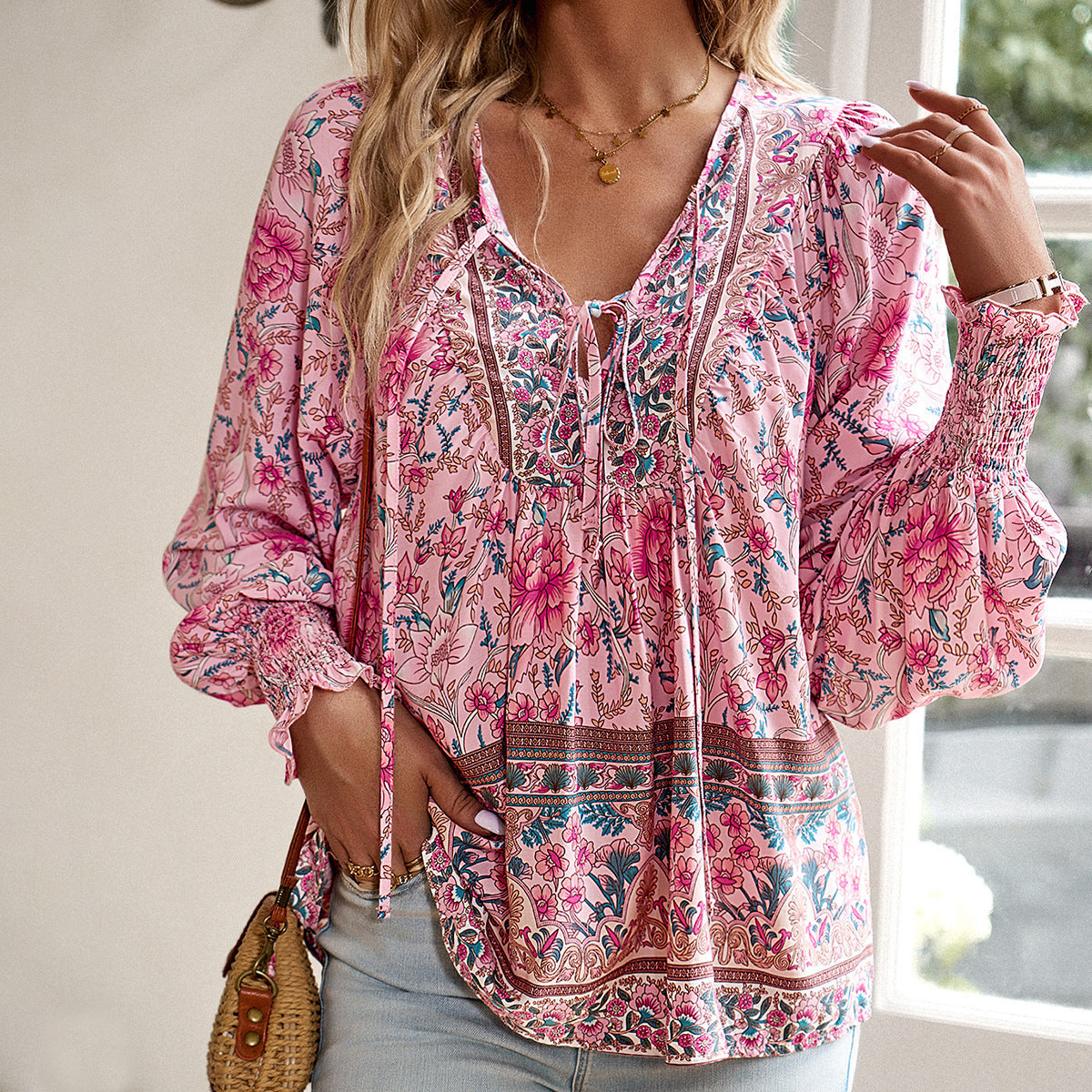 AVA | Zomerse Boho Blouse Voor Dames - Luchtig, Flatterend & Stijlvol
