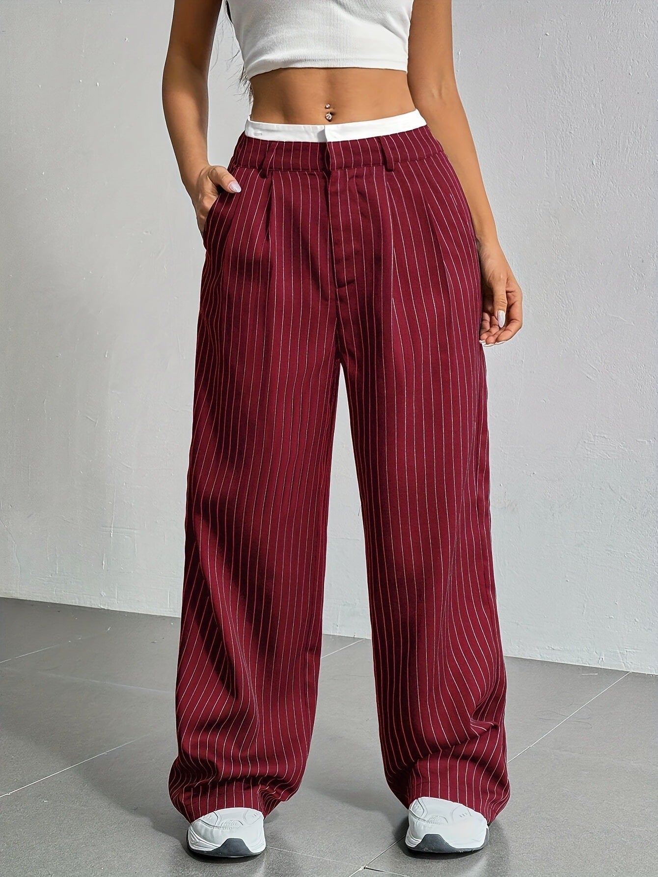 SHADE | Comfortabele Dames Panthalon Met Streep Design - Comfortabel & Stijlvol