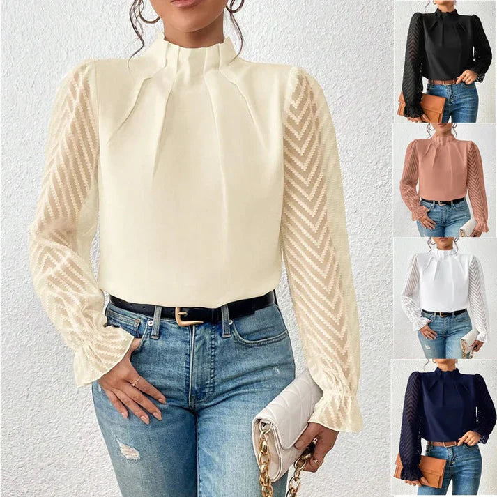 FIONA | Elegante Blouse Voor Dames Met Uniek Design & Luchtige Mouwen - Stijlvol & Tijdloos