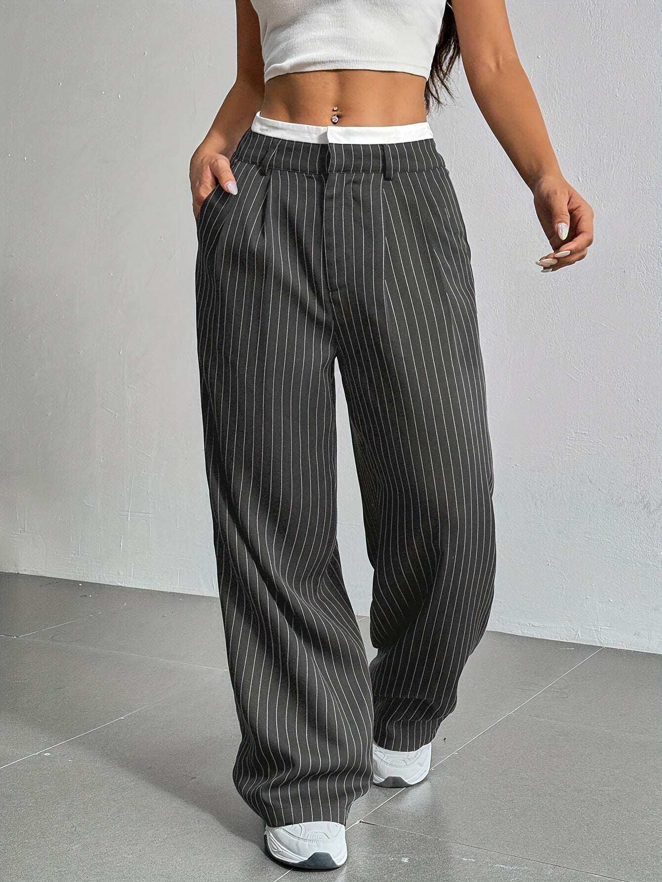 SHADE | Comfortabele Dames Panthalon Met Streep Design - Comfortabel & Stijlvol