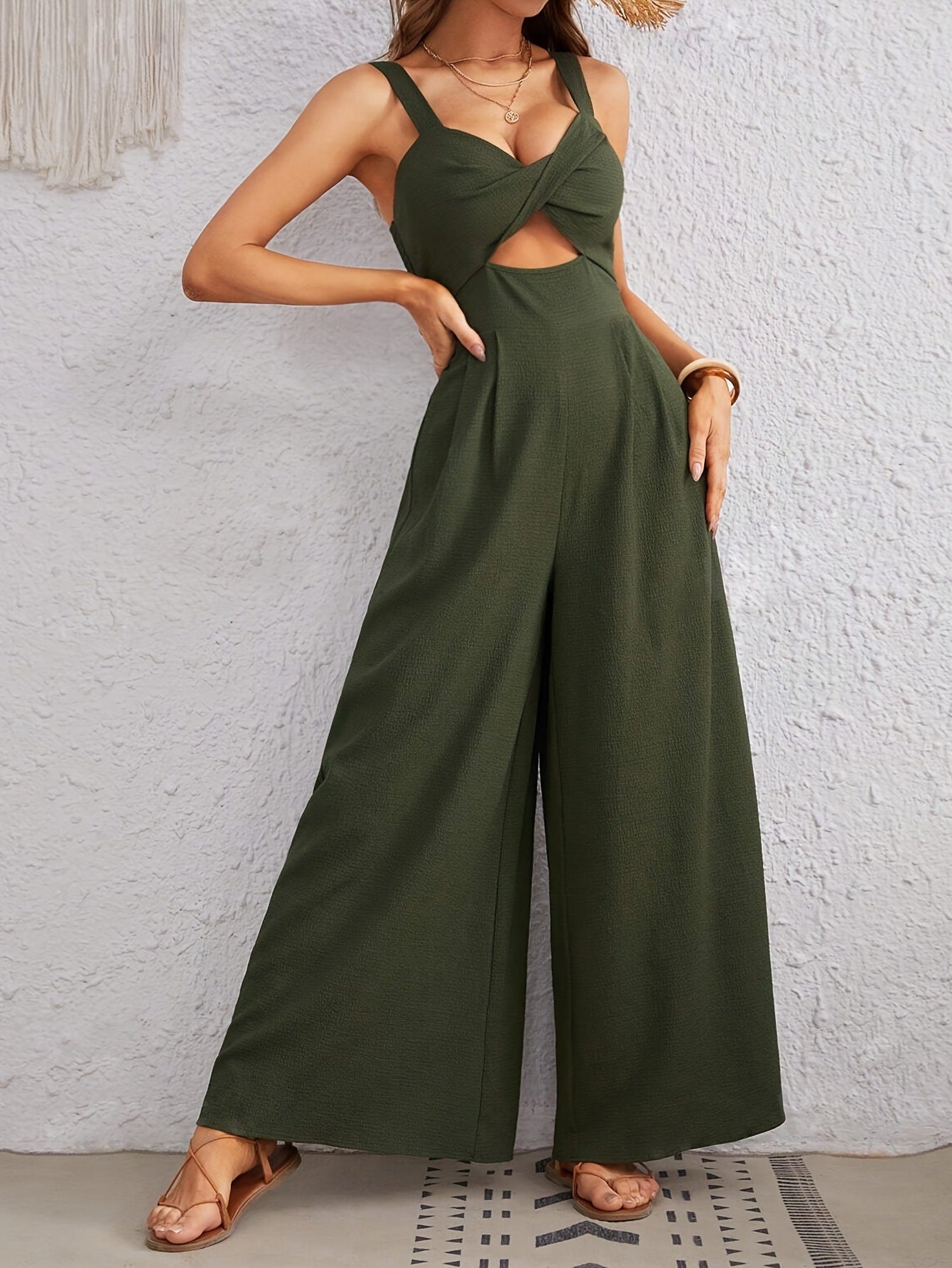 GINA | Elegante Jumpsuit Met Kruisend Design Voor Dames - Stijlvol & Flatterend