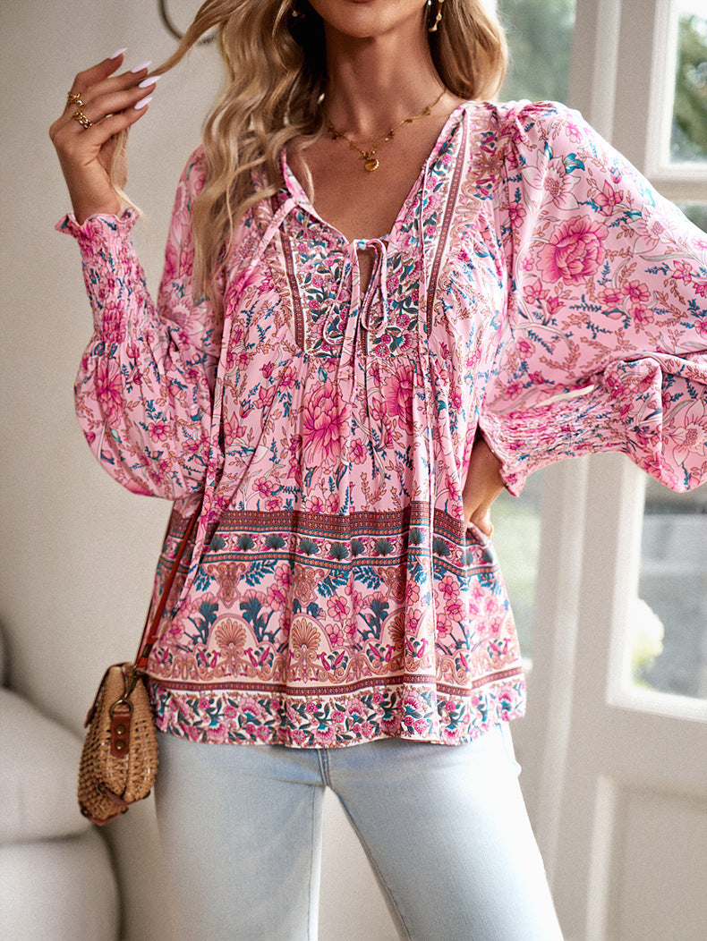 AVA | Zomerse Boho Blouse Voor Dames - Luchtig, Flatterend & Stijlvol