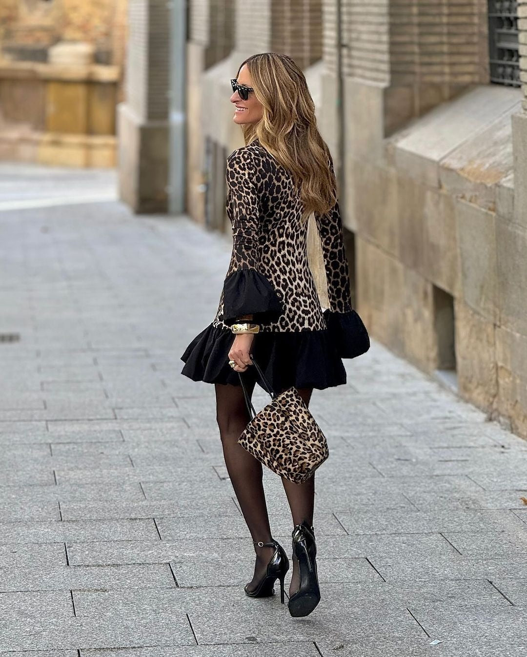 ELOISA | Dames Jurk Met Luipaard Print - Stijlvol, Elegant & Luchtig