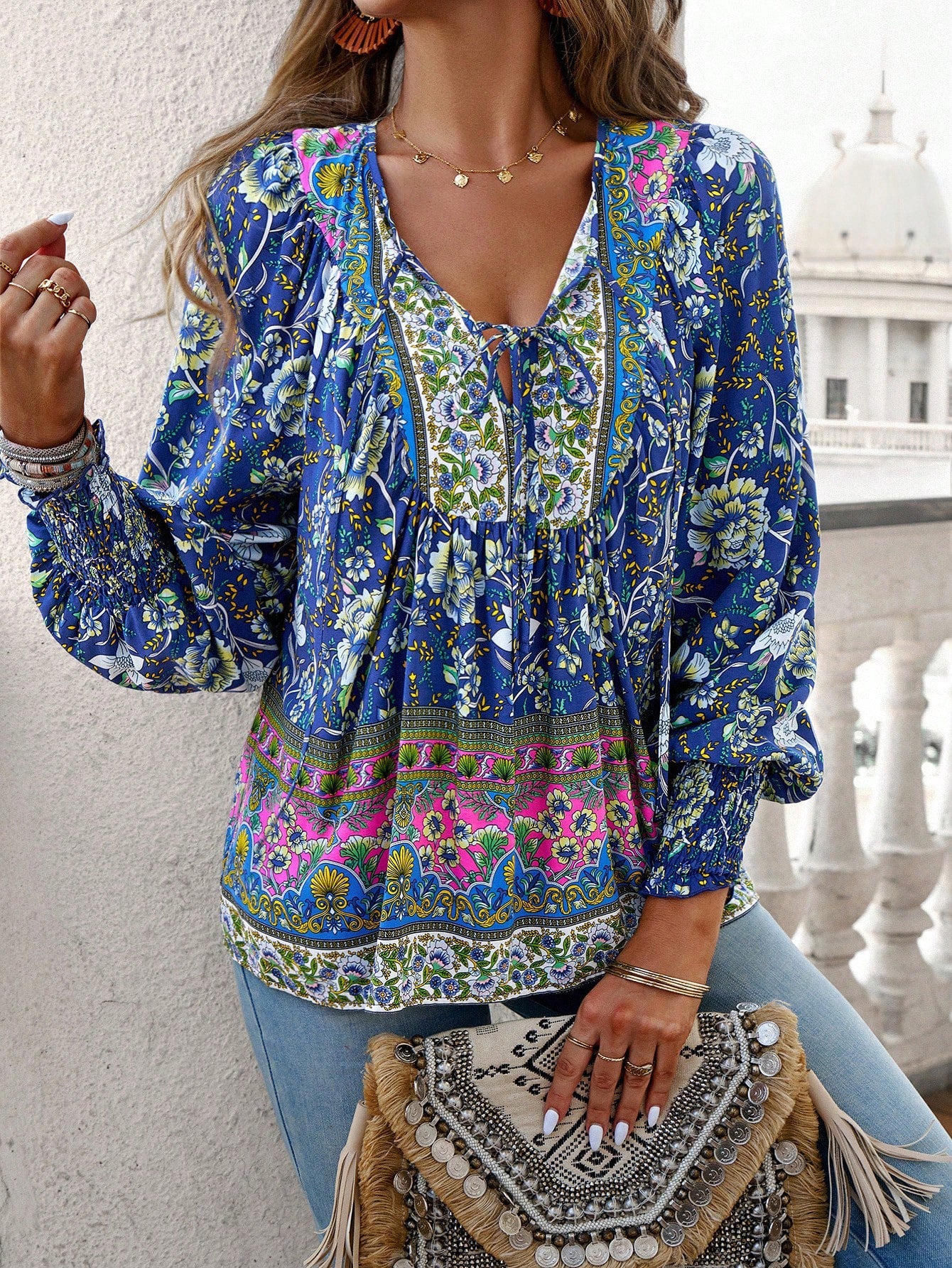 AVA | Zomerse Boho Blouse Voor Dames - Luchtig, Flatterend & Stijlvol