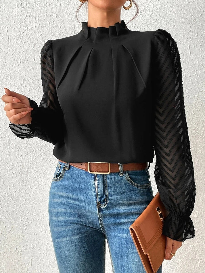 FIONA | Elegante Blouse Voor Dames Met Uniek Design & Luchtige Mouwen - Stijlvol & Tijdloos