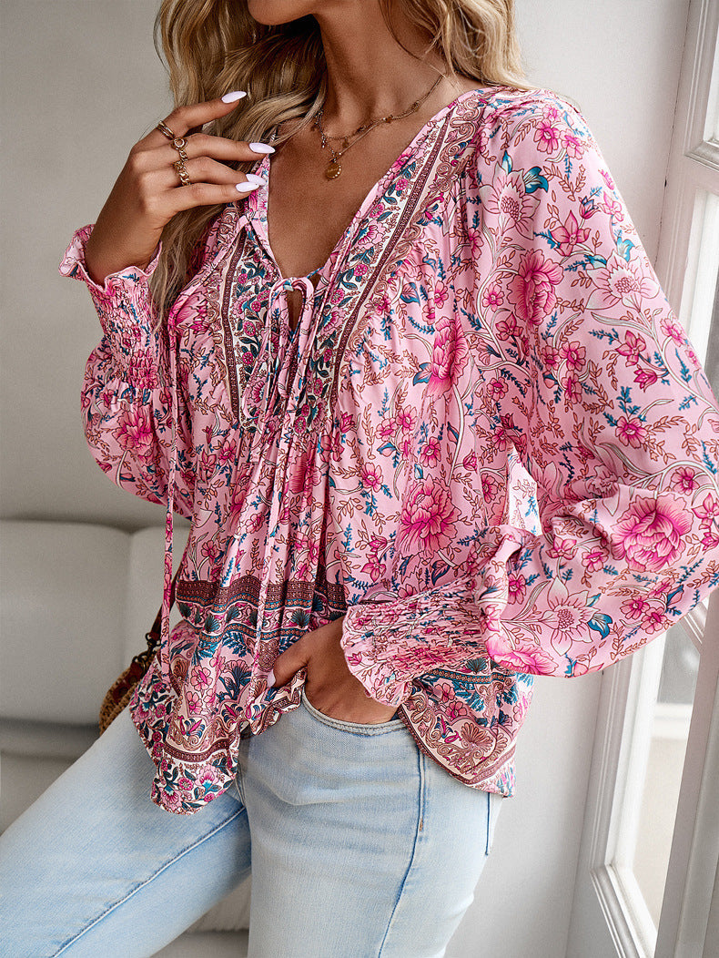 AVA | Zomerse Boho Blouse Voor Dames - Luchtig, Flatterend & Stijlvol