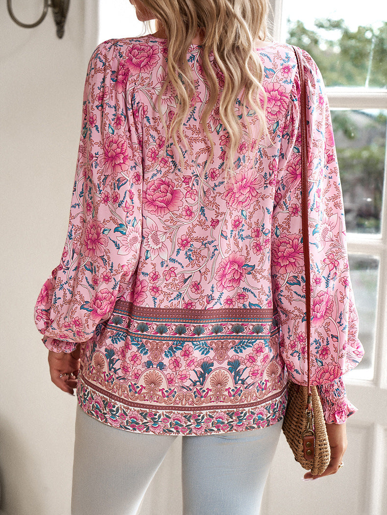 AVA | Zomerse Boho Blouse Voor Dames - Luchtig, Flatterend & Stijlvol