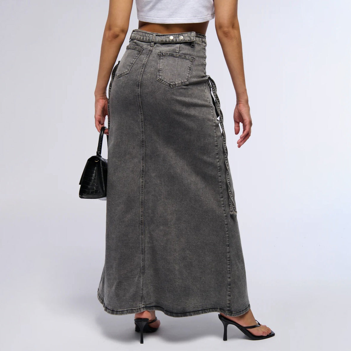NOVA | Denim Maxi Rok Voor Dames - Modieus, Stijlvol & Flatterend