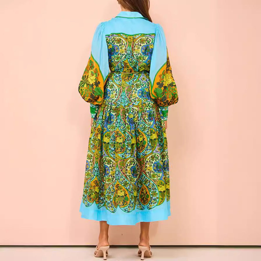 YVETTE | Maxi Jurk Met Boho Print Voor Dames - Gedurfd, Stijlvol & Uniek