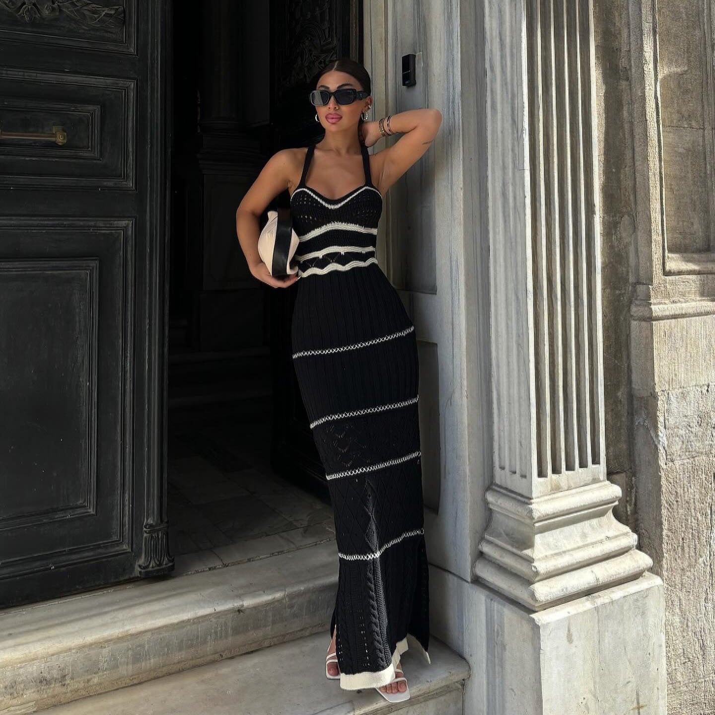 RAYA | Elegante Gehaakte Maxi ZomerJurk met Boho patroon