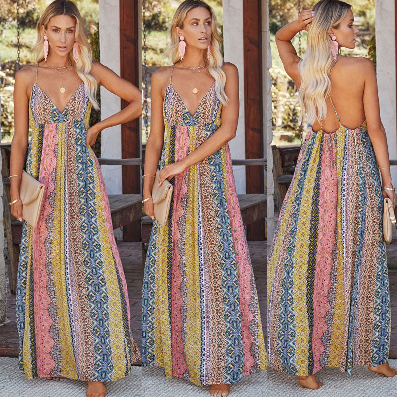 STARLET | Maxi Zomerjurk Voor Dames Met Boho Print - Zomers, Luchtig & Modieus