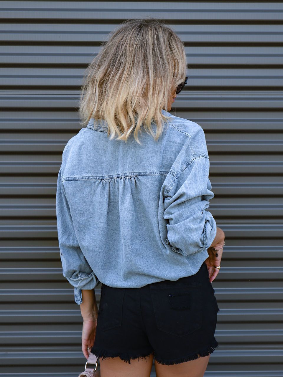 FLEUR | Denim Top Met Strikdetail – Casual, Stijlvol & Perfect Voor Elke Dag