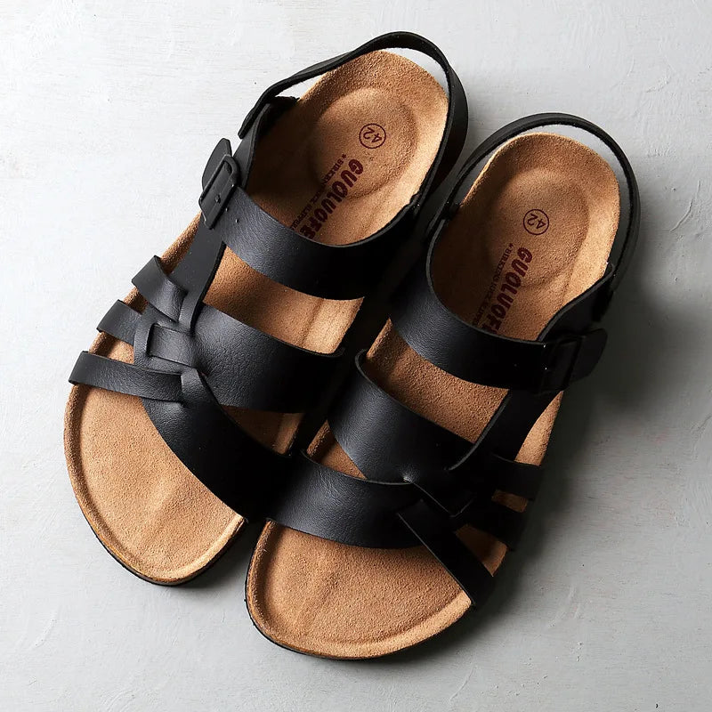 DORI | Comfortabele Sandalen Met Verweven Leren Bandjes & Verstelbaar - Stijl & Comfort
