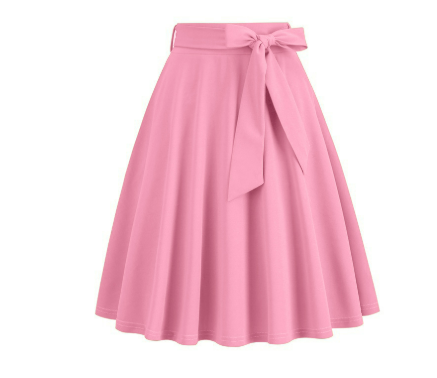 LOU | Elegante Dames A-lijn Midirok met Zijstrik – Hoog Getailleerd & Flatterend Silhouet