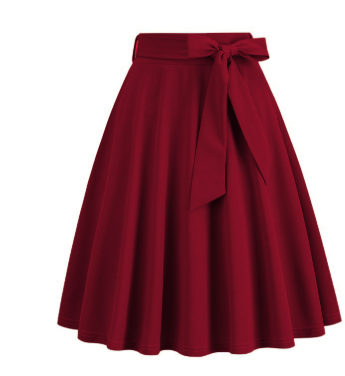 LOU | Elegante Dames A-lijn Midirok met Zijstrik – Hoog Getailleerd & Flatterend Silhouet