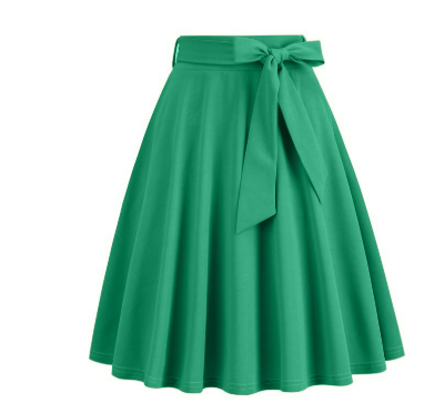 LOU | Elegante Dames A-lijn Midirok met Zijstrik – Hoog Getailleerd & Flatterend Silhouet