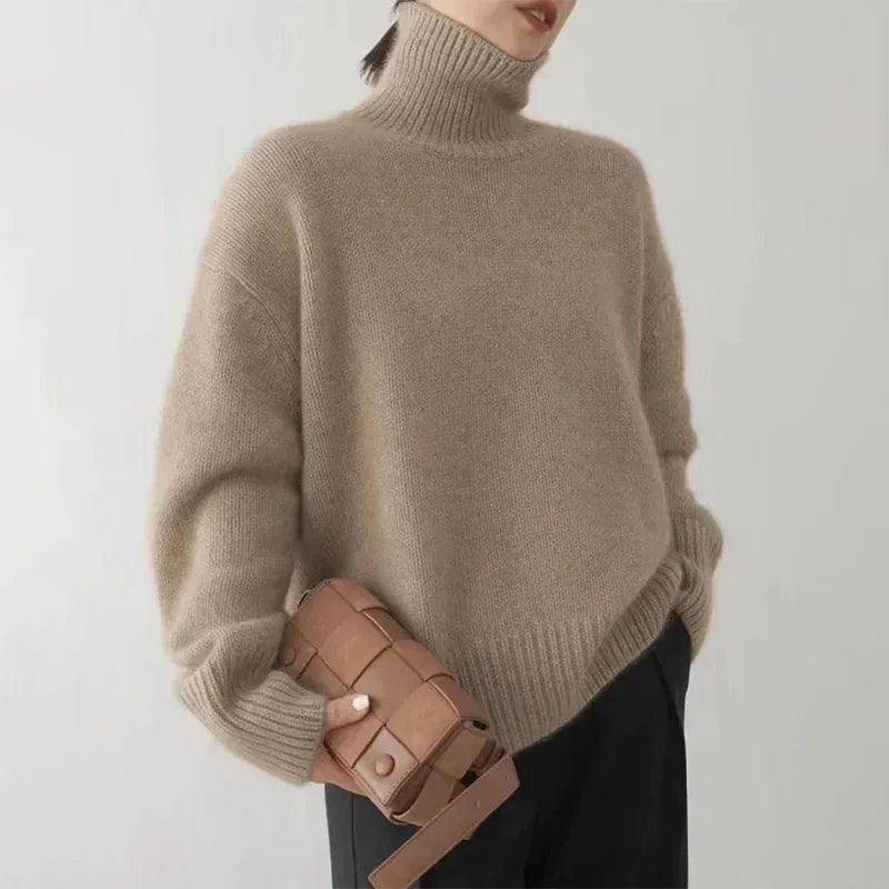 DELIA | Elegante Dames Coltrui in Zachte Stretchstof - Warm, Casual & Comfortabel