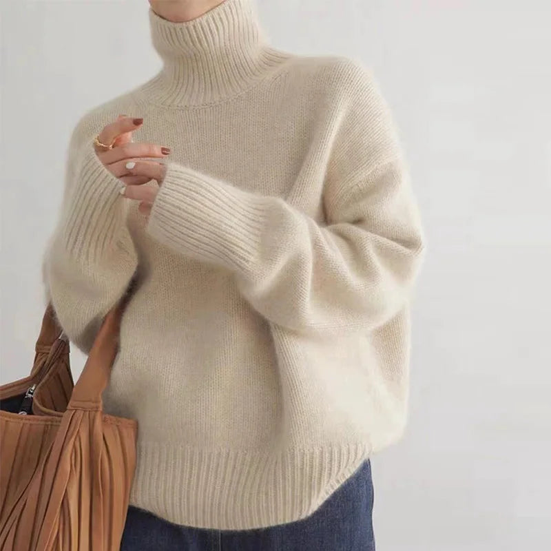 DELIA | Elegante Dames Coltrui in Zachte Stretchstof - Warm, Casual & Comfortabel