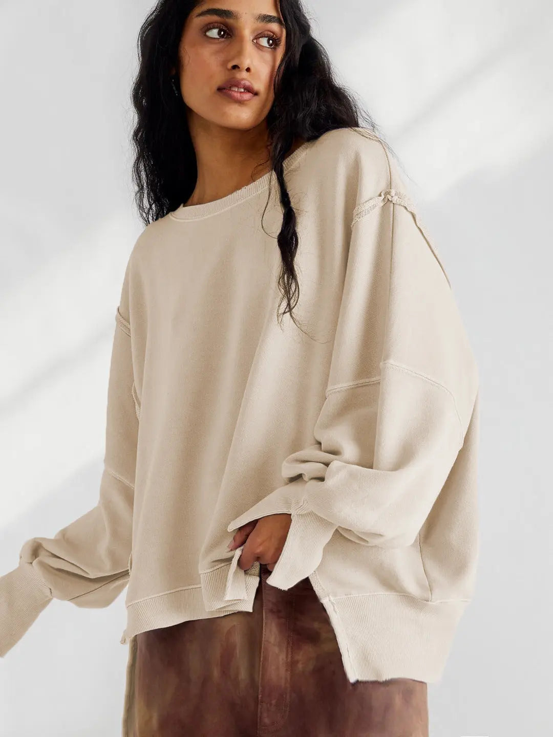 LIV | Oversized Damestrui Van Katoenmix – Casual, Comfortabel & Tijdloos Modieus