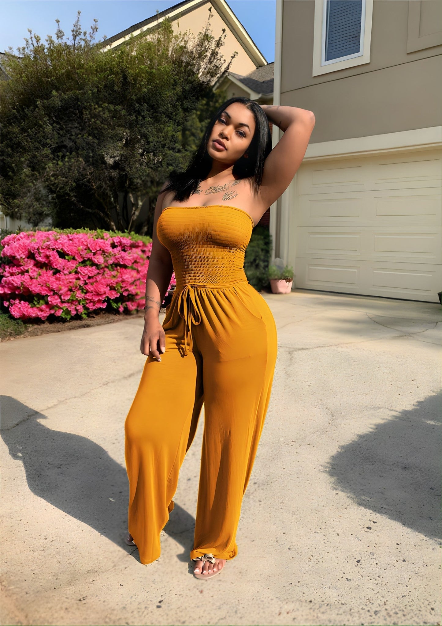 ADELINE | Strapless Jumpsuit Voor Dames