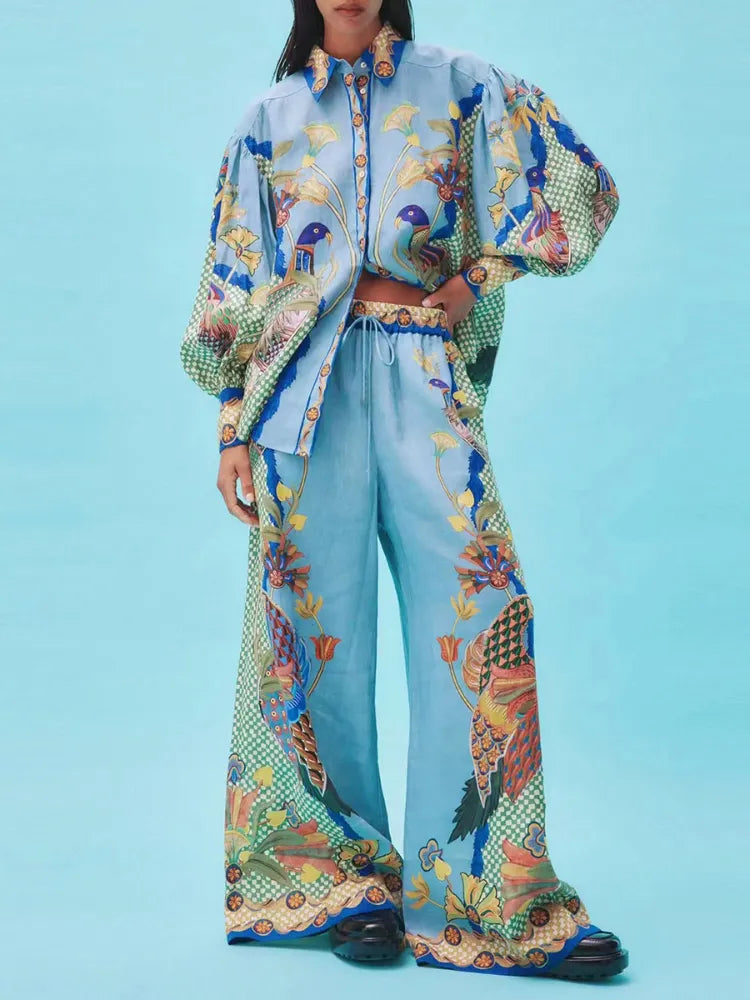 FREDERIEK | Luchtige Dames Set Met Unieke Print - Comfort, Stijlvol & Elegant