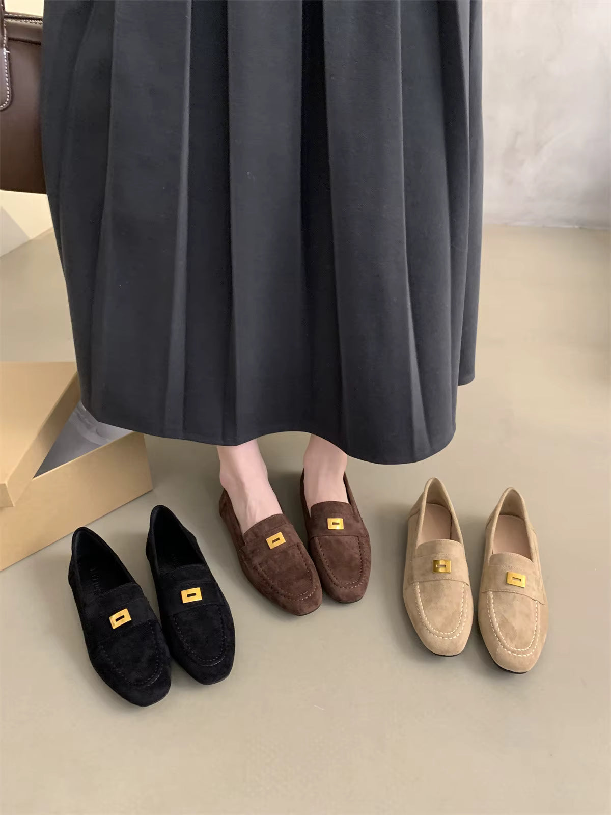 LINA | Lichtgewicht Britse Suède Dames Loafer – Klassiek, Comfortabel & Tijdloos Voor Elke Gelegenheid