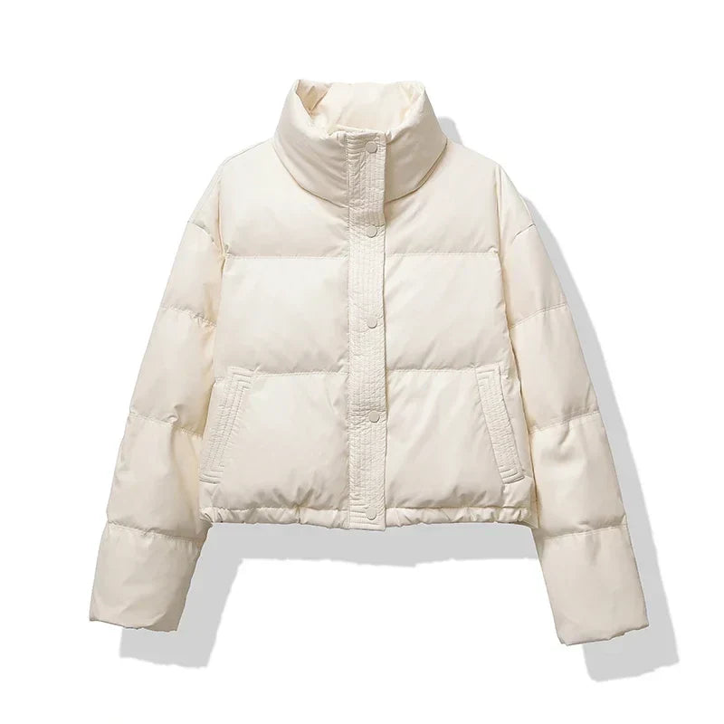 Cropped Glanzende Pufferjas Dames | warm, stijlvol en perfect voor koude dagen