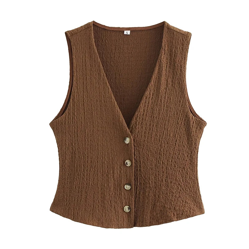 ZOMERSET | Luchtige dames set met knopen & strikkoord – verkrijgbaar in zwart en bruin
