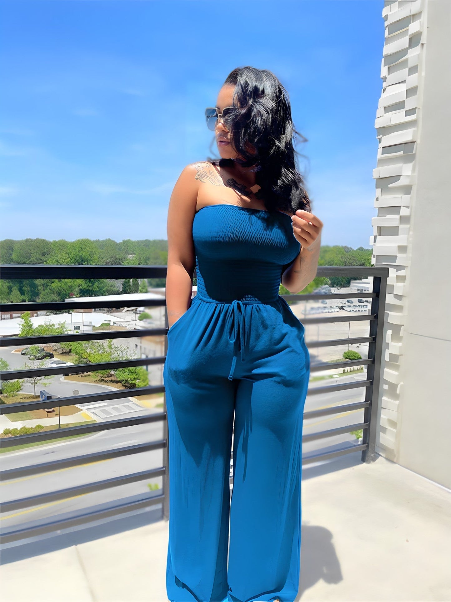 ADELINE | Strapless Jumpsuit Voor Dames