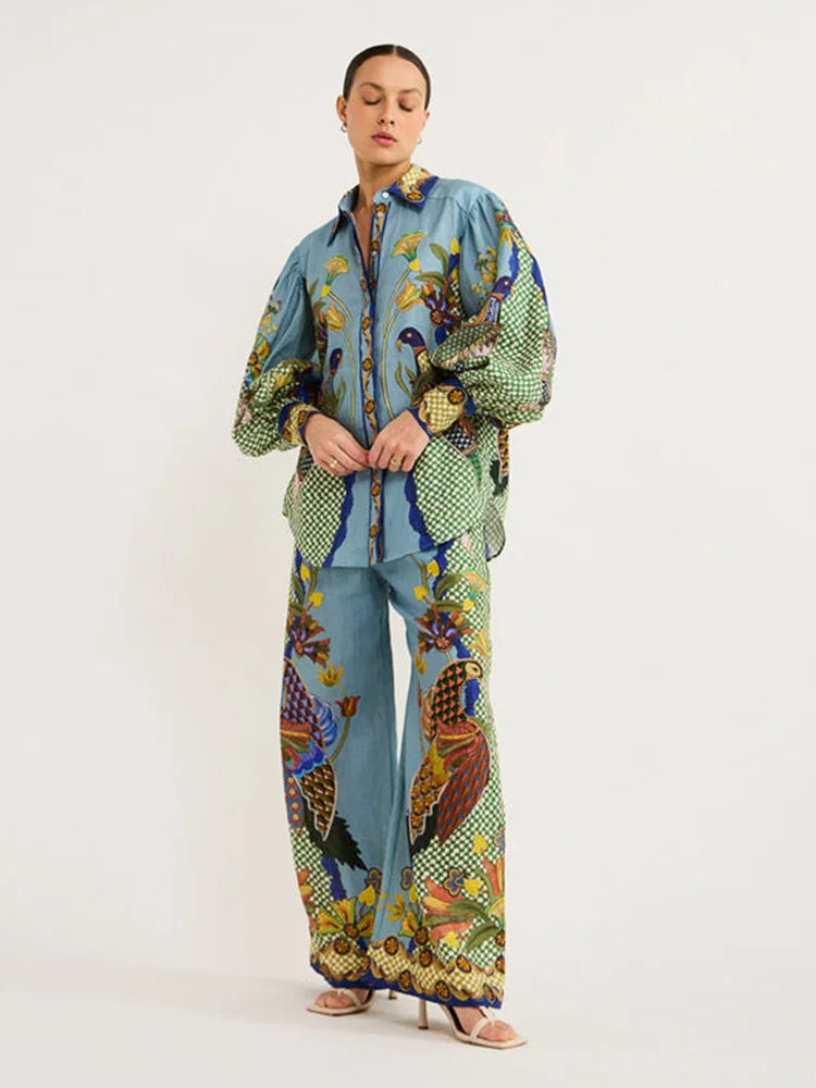 FREDERIEK | Luchtige Dames Set Met Unieke Print - Comfort, Stijlvol & Elegant
