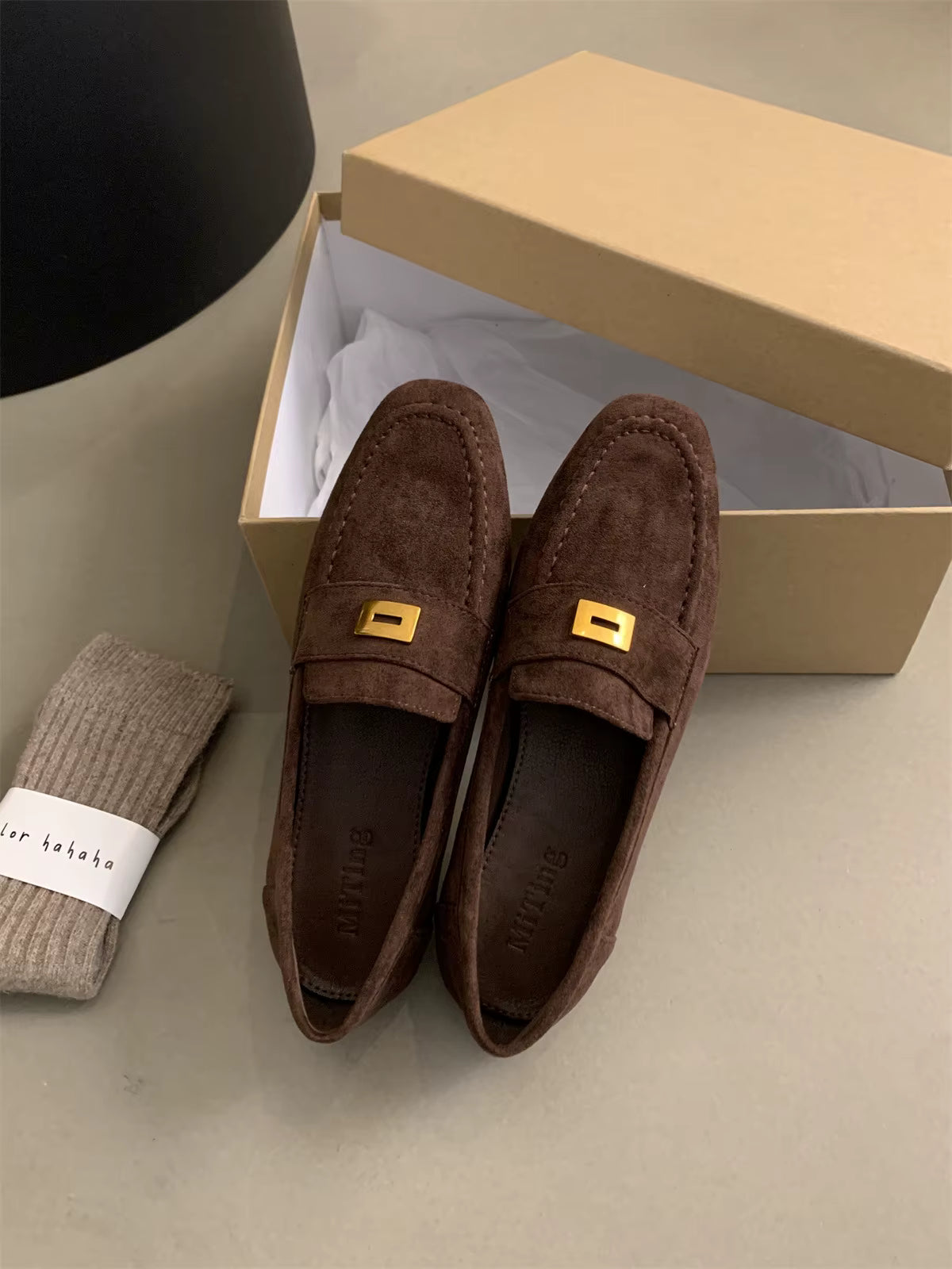 LINA | Lichtgewicht Britse Suède Dames Loafer – Klassiek, Comfortabel & Tijdloos Voor Elke Gelegenheid