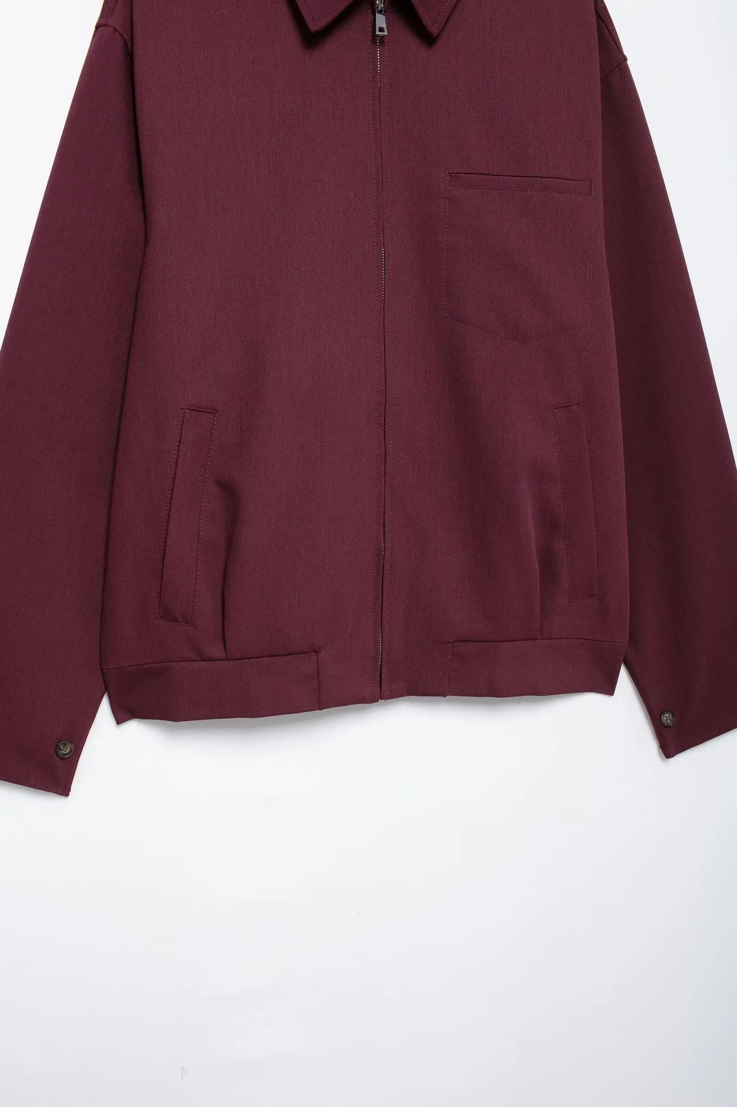 MIRELLA | Bordeaux Rode Damesjas Met Rits – Stijlvol, Modern & Perfect als Tussenjas
