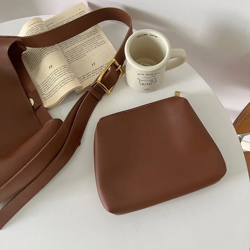 FAYE | Minimalistische Leren Schoudertas – Elegant, Tijdloos & Perfect Voor Elke Dag