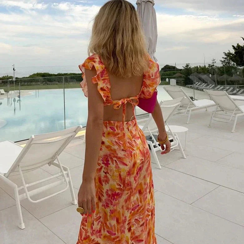 MALINDE | Stijlvolle Zomerjurk voor Dames Met Ruches - Modieus & Elegant