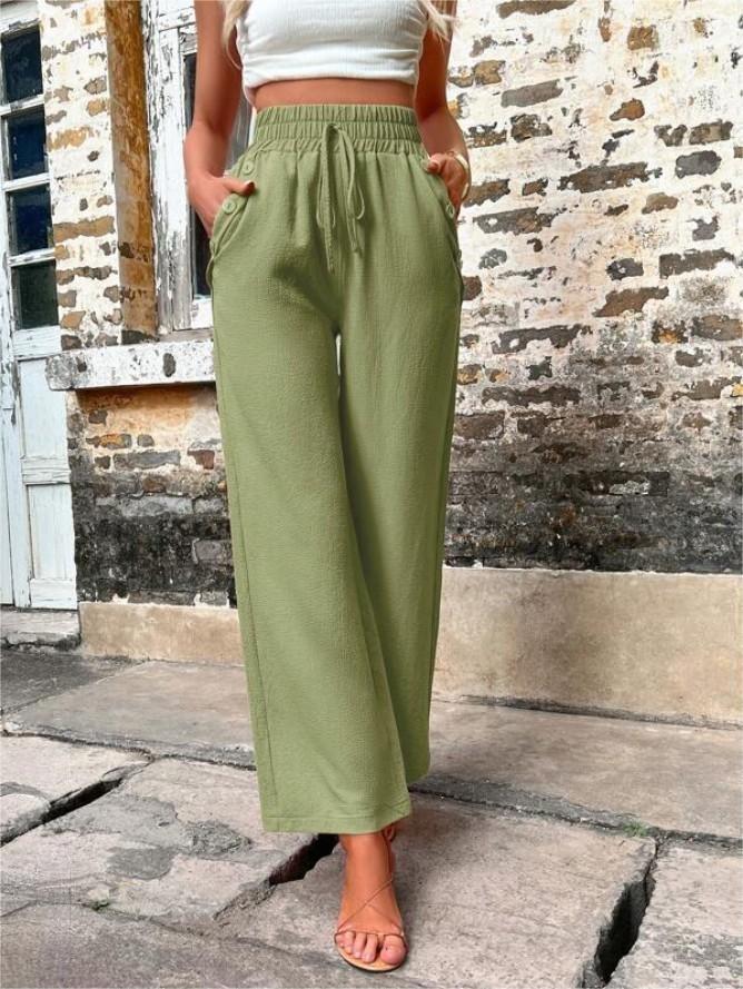 LOU | Luchtige Wijde Damesbroek Met Hoge Taille en Relaxte fit - Elegant & Comfortabel