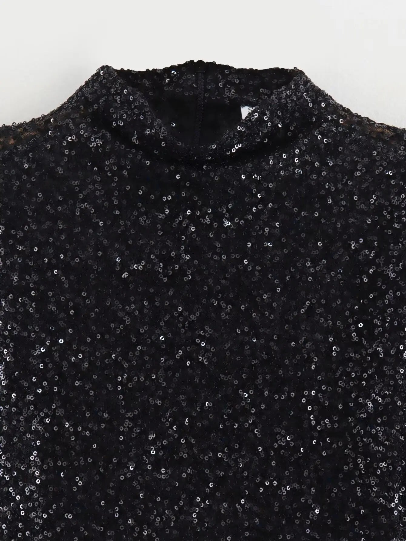 DAISY | Glitter Mini Jurk Voor Dames Met Schoudervulling – Glamoureus, Feestelijk, Statement