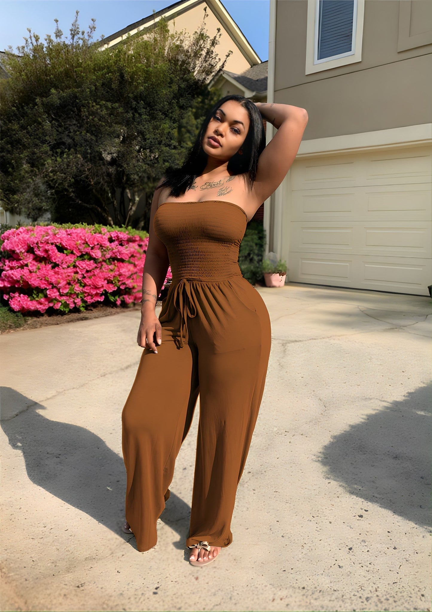 ADELINE | Strapless Jumpsuit Voor Dames