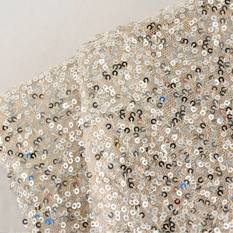 DAISY | Glitter Mini Jurk Voor Dames Met Schoudervulling – Glamoureus, Feestelijk, Statement