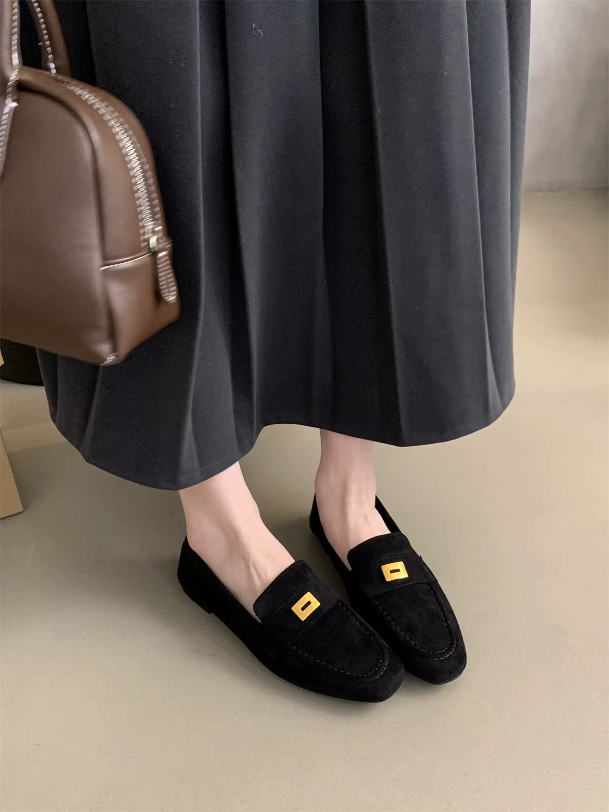 LINA | Lichtgewicht Britse Suède Dames Loafer – Klassiek, Comfortabel & Tijdloos Voor Elke Gelegenheid