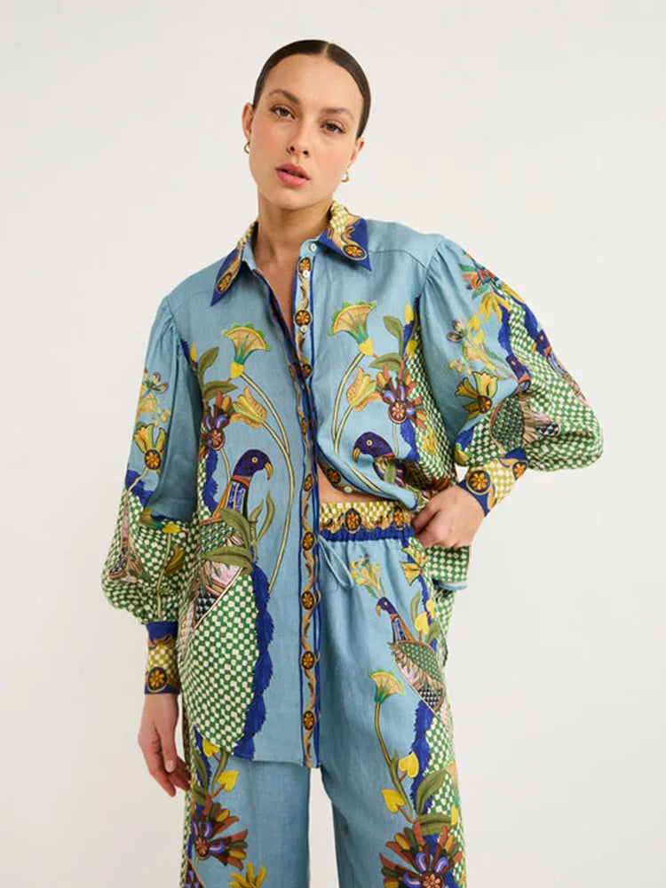 FREDERIEK | Luchtige Dames Set Met Unieke Print - Comfort, Stijlvol & Elegant