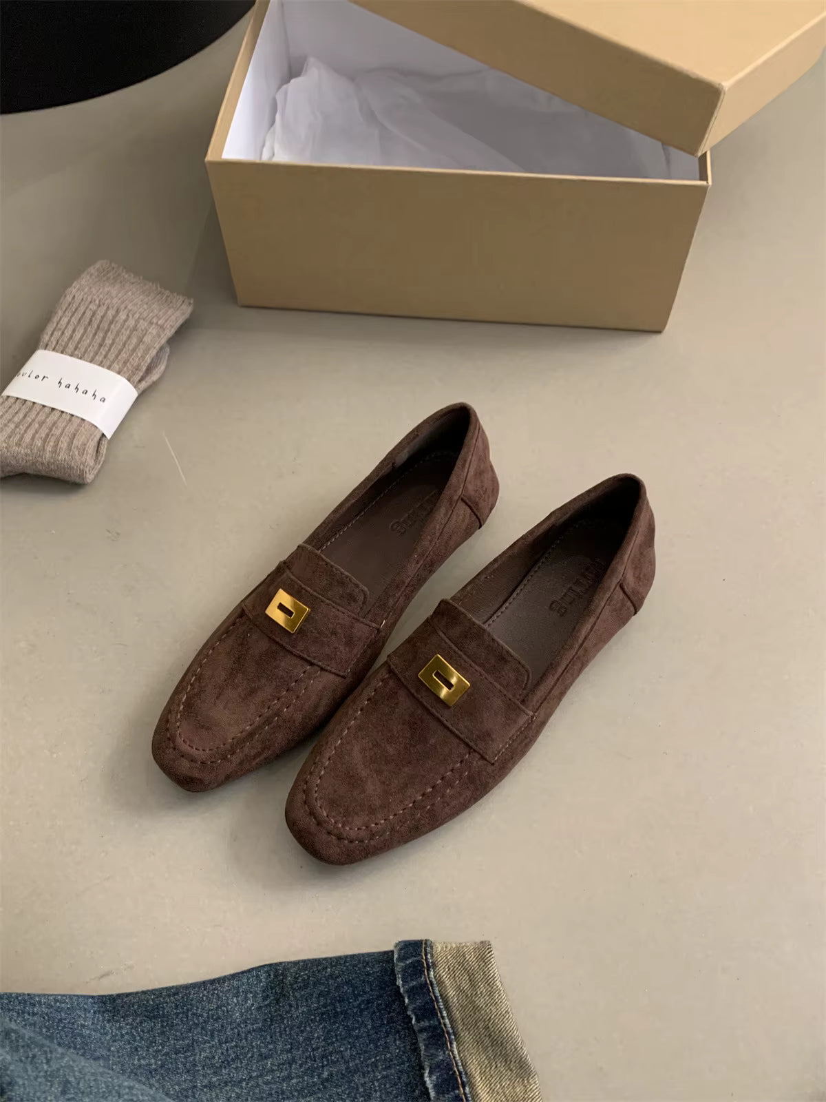 LINA | Lichtgewicht Britse Suède Dames Loafer – Klassiek, Comfortabel & Tijdloos Voor Elke Gelegenheid