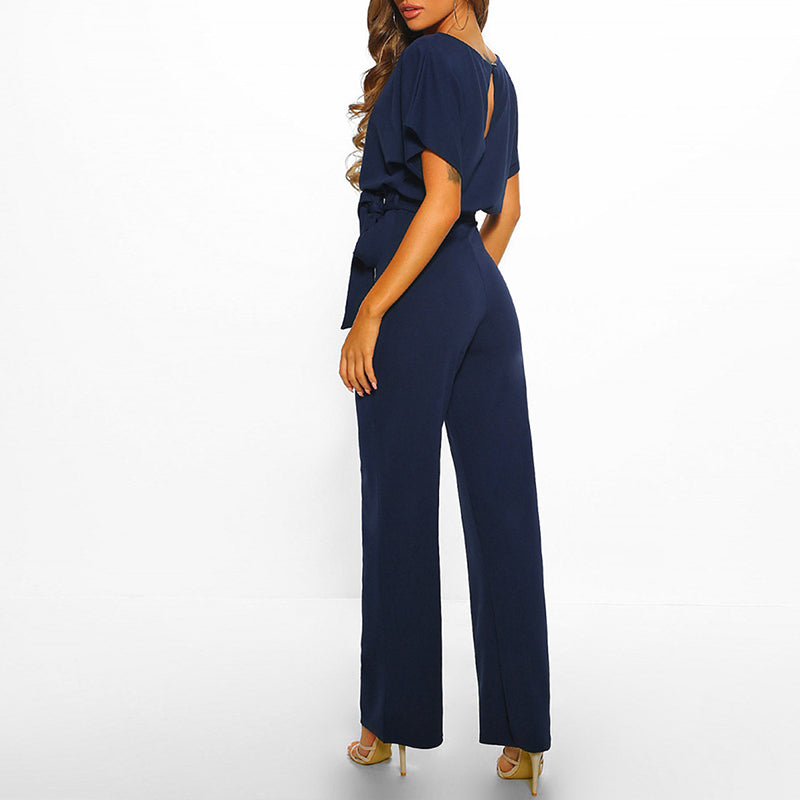 ELLEN | Stijlvolle Jumpsuit Met Strik Design - Flatterend, Chique & Luchtig
