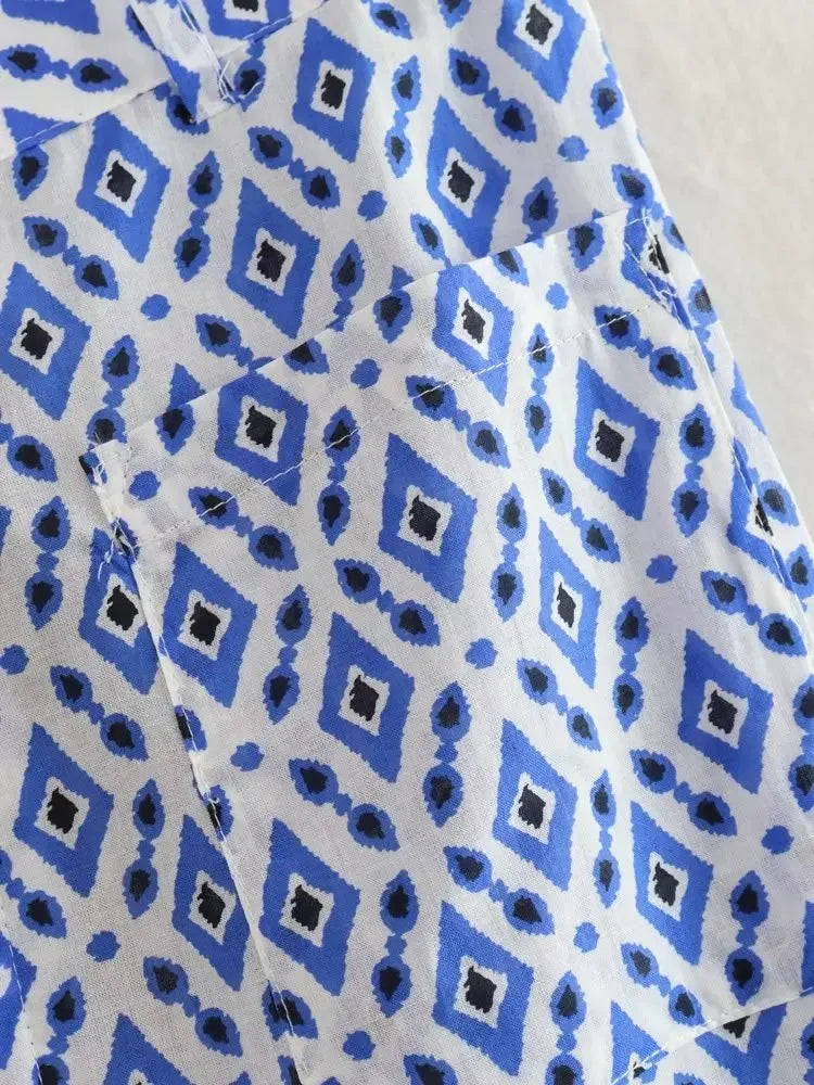 FARAH | Luchtige Zomerset Voor Dames Met Grafische Print - Relaxed, Zomers & Stijlvol