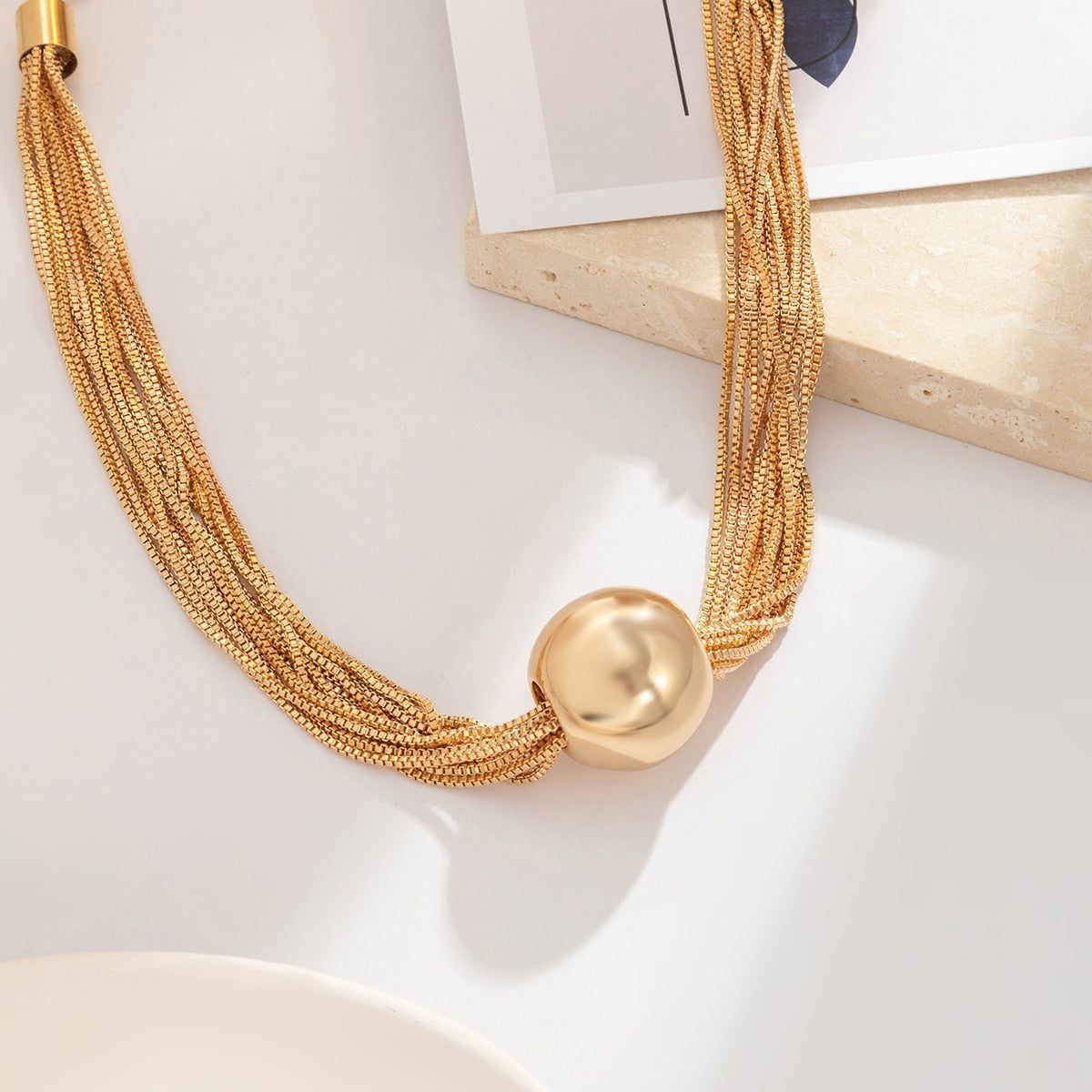 ELLUN | Italiaans Bolvormig Design - Dames Ketting