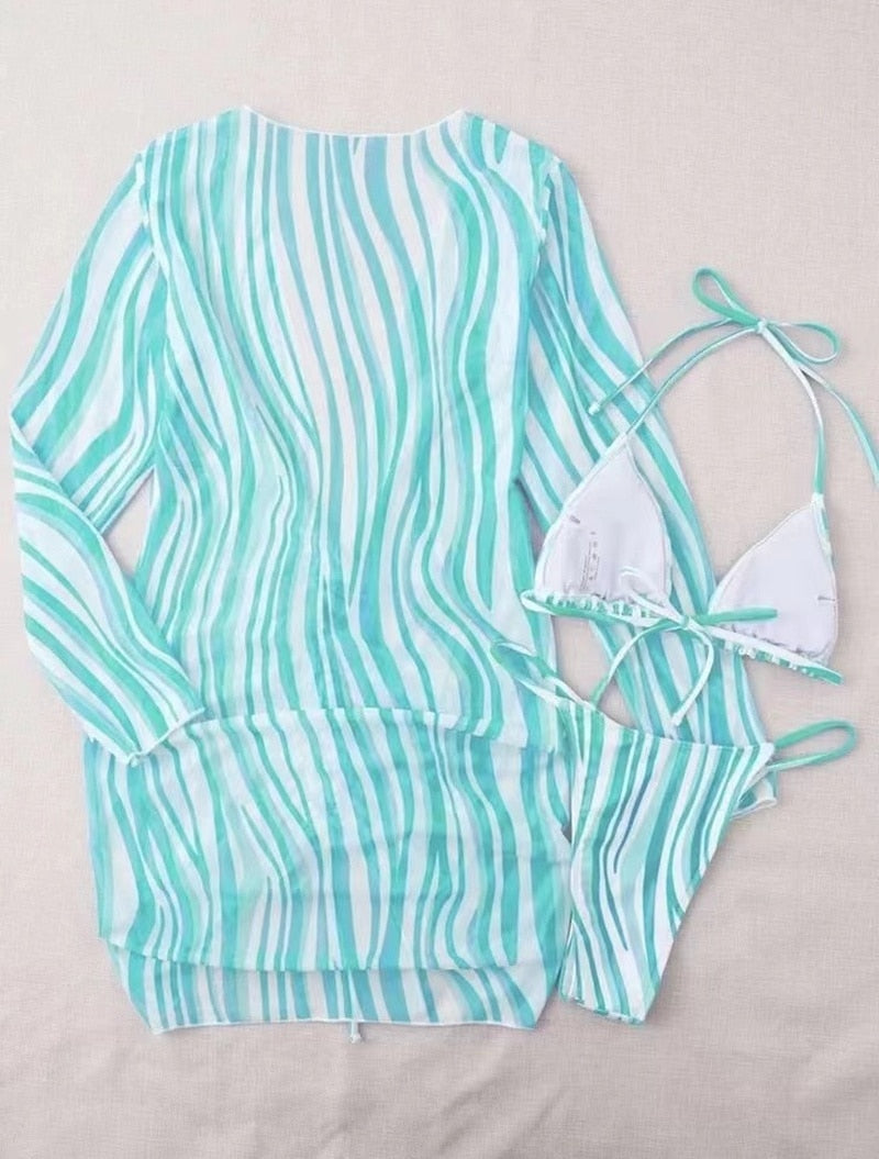 TUGBA | Luxe 3-Delige Bikini Set Voor Dames - Zomers & Elegant