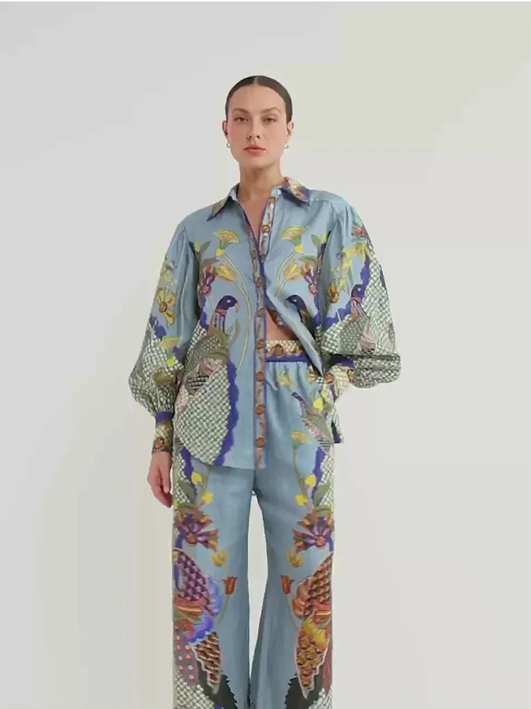 FREDERIEK | Luchtige Dames Set Met Unieke Print - Comfort, Stijlvol & Elegant