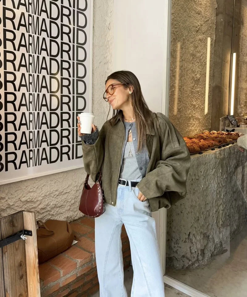 ISLA | Oversized Suède Dames Jas – Warm, Elegant & Perfect Voor Het Najaar